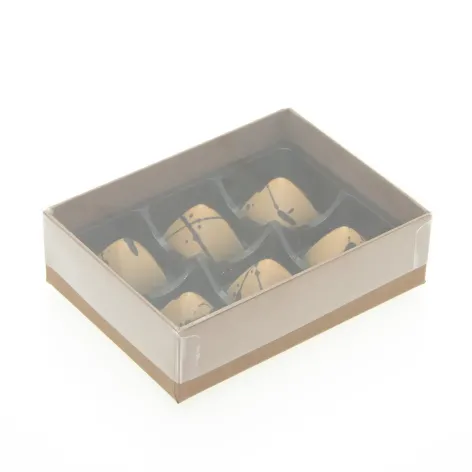 6 Choc Board Base & Clear Lid; Cappuccino